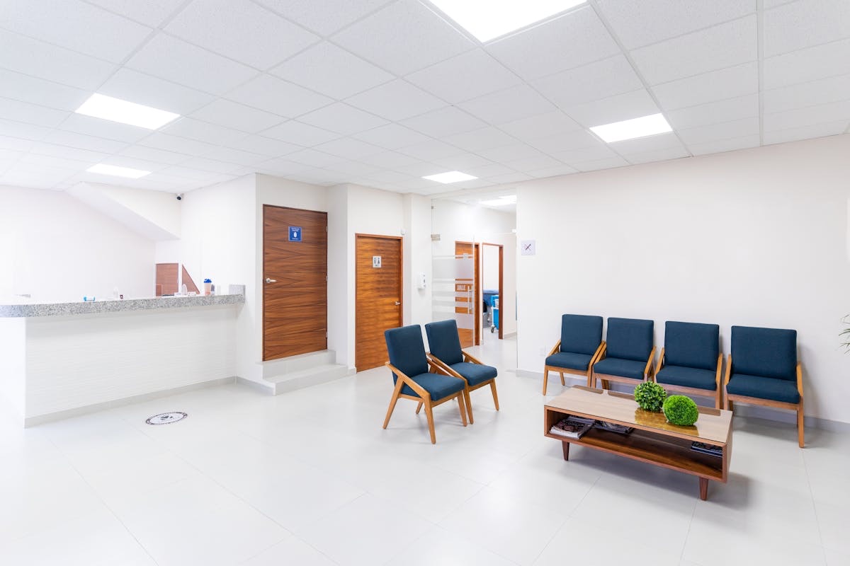 Sanitized medical office waiting room with clean floors in Taylor, TX